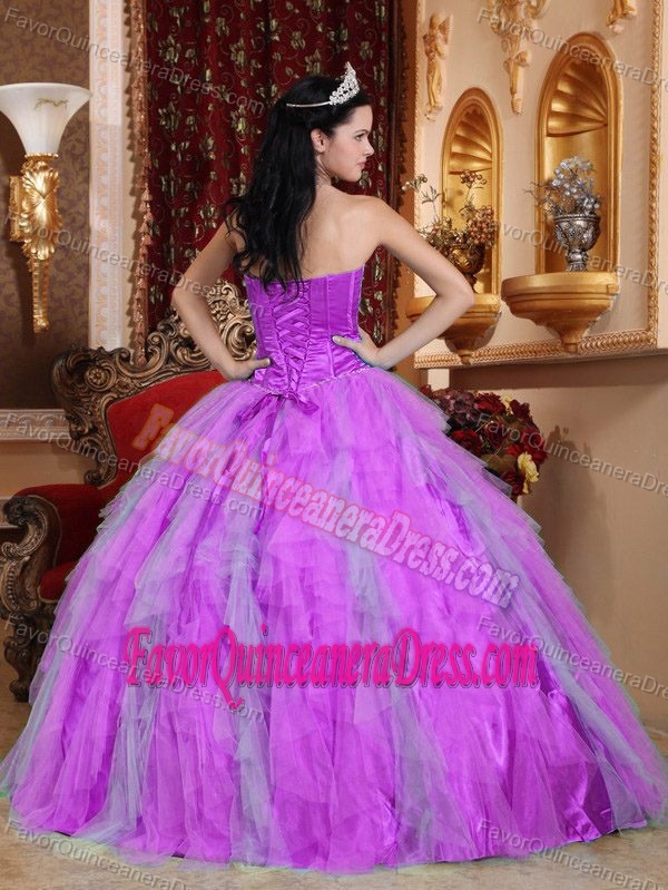 Sassy Fuchsia Sweetheart Tulle Quinceanera Gown Dress with Beading