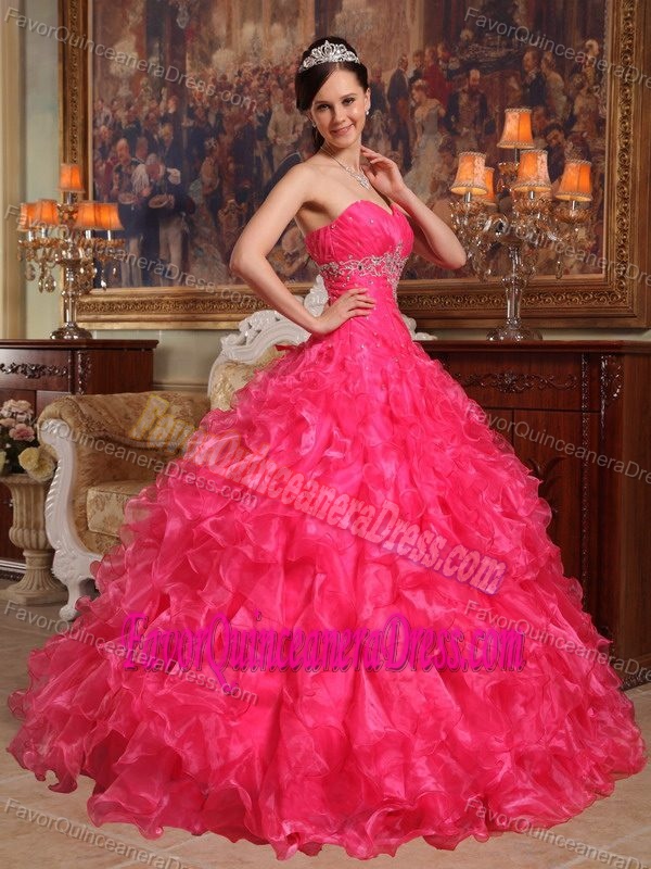 Beautiful Beaded Sweetheart Dress for Quinceaneras with Ruffled Layers 2013