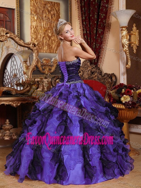 Multi-Color Sweetheart Organza Quinceanera Dresses with Ruffles